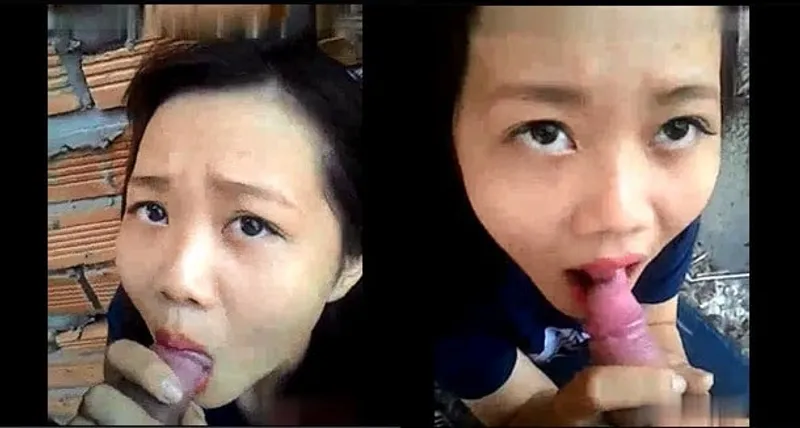 Cô bạn gái bú cây hàng ở vườn sau nhà
